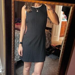 CDC Black Dress with White Accents